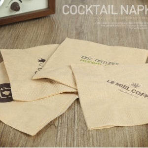 냅킨인쇄 칵테일디너네프킨 주문제작 갈색지30000매