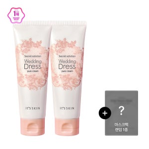 [1+1] 잇츠스킨 시크릿 솔루션 웨딩드레스 퓨어 톤업크림 100ml / 바디 얼굴 모두 사용 가능 / 가성비 아이돌 톤업크림