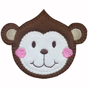 A213 - 귀요미 원숭이 브라운 마크 패치 와펜