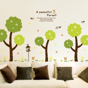 그래픽스티커 리디아세트(나무,자연) (hugh)