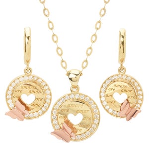 14K 18K 샤인나비 세트 (목걸이,귀걸이)