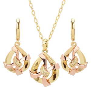 18K 모엘 세트 (목걸이,귀걸이)