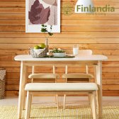 핀란디아 데니스 네츄럴 4인식탁세트 의자2+벤치1
