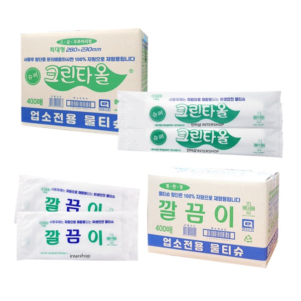 업소용물티슈 깔끔이 크린타올 명품골드 덕용 일회용 음식점 카페 영업용 물수건 주방용