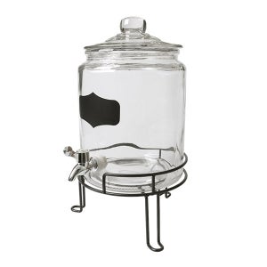 킹센스 스텐드 글라스 음료디스펜서 6L 카페물통 쥬스디스펜서
