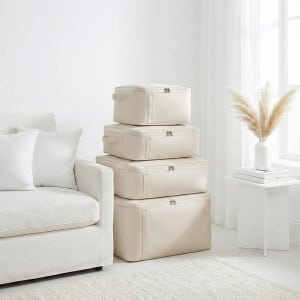 이불정리함 1+1 보관함 옥스포드 이불가방 수납함 패브릭 파우치 리빙박스 소