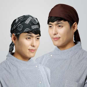 무늬/체크/기본 주방 서빙 두건