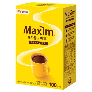 맥심 모카골드 마일드 블랙커피 커피만 100T