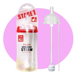 /100%국내제조 하이비 추달린젖병빨대1단계1P (호환) 더블하트 유미 젖병