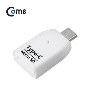 컴샷 USB 3.1 카드리더기(Type C), Micro SD전용, White