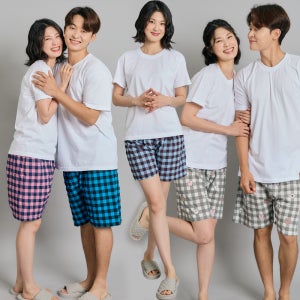 여름 남성 파자마바지 여성 중학생 고등학생 파자마 반바지 잠옷바지 7부 5부 캐릭모아