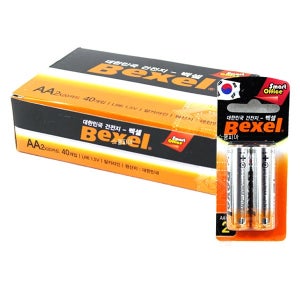 벡셀 알카라인건전지 AA LR6 1.5V 2개입 20카드