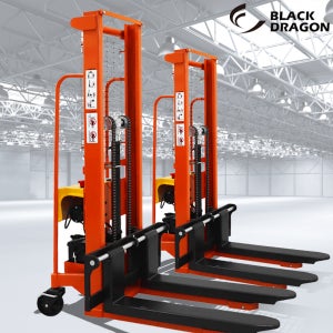 블랙드래곤 상하 전동 1단형 포크리프트 SEF-1016 유압 리프트 파레트 자키 스태커